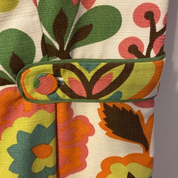 Boden White Green Orange Floral Shift Dress - Picture 3 of 6